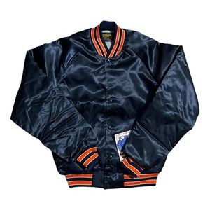 Vintage Swingster Navy/Orange Satin Bomber Jacket